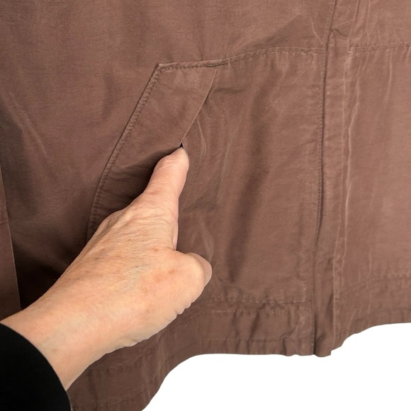 Columbia Omni-Shade Brown Full Zip Hooded Windbreaker w/Pockets Sz M - Picture 4 of 15